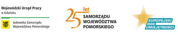 Baner z logiem Wojewódzkiego Urzędu Pracy w Gdańsku