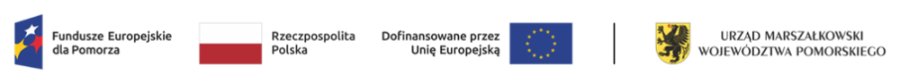Znak graficzny przedstawiający Logo programu funduszy europejskich dla silnego społecznie pomorze FEP